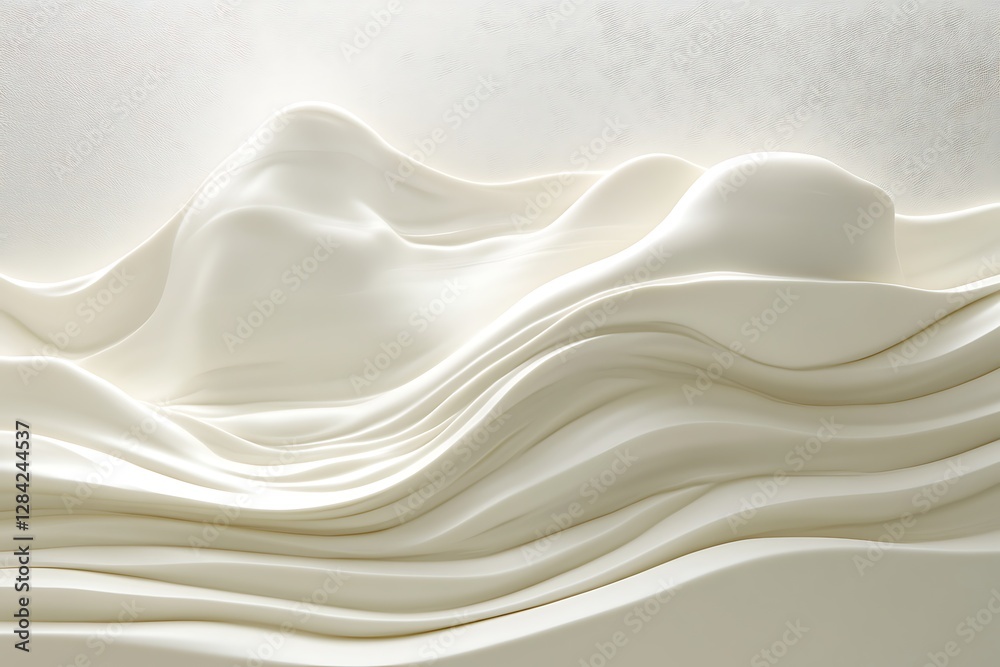 Abstract white sculpture, wave texture, calm background, art concept Abstract white sculpture, wave texture, calm background, art concept