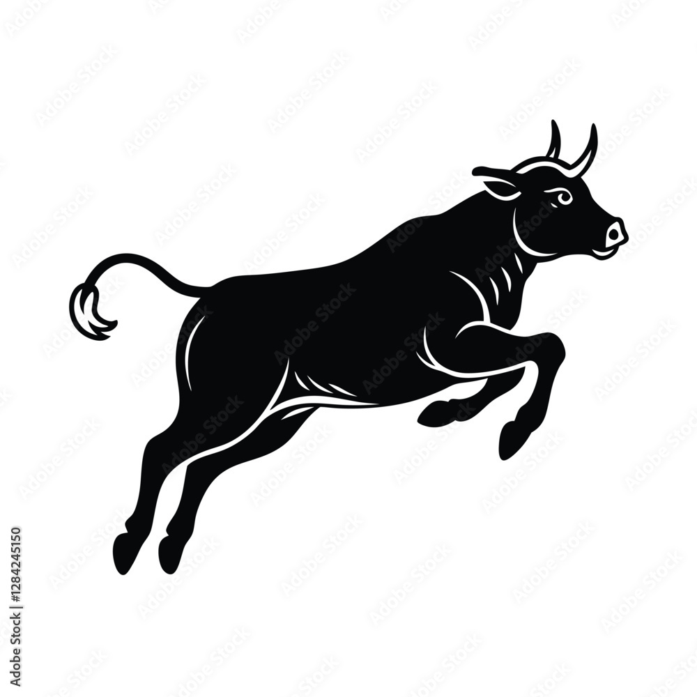 Obraz premium bull vector illustration