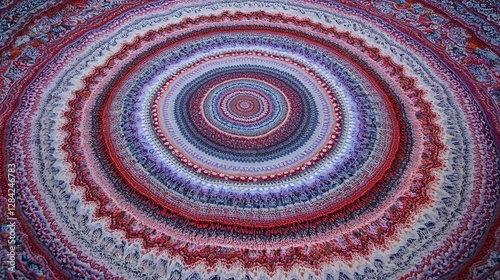 Abstract red blue circle design