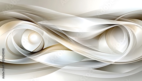 Abstract swirling beige design, infinity symbol