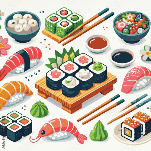 seafood, sushi, gourmet, fresh, delicious, rice, food, traditional, fish, japanese, cuisine, sashimi, maki, asian, tasty, culinary, healthy, salmon, roll, lunch, japan, seaweed, restaurant, dinner, as