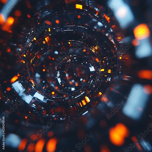 Abstract swirling energy vortex
