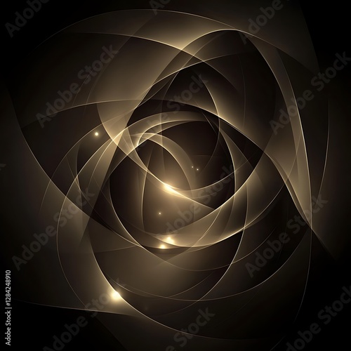 Abstract swirling light, dark background