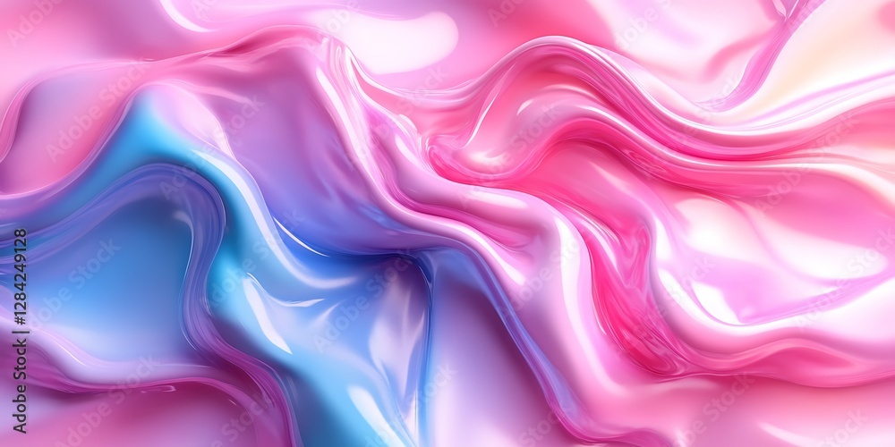 Obraz premium Abstract Liquid Flow. Pink & Blue. Background. Design