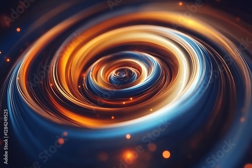 Abstract swirling light, energy, dark background, design
