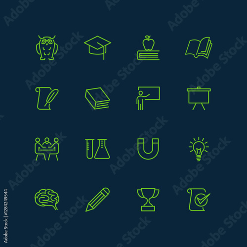 Education trendy artwork handsome abstract vector illustration colorful valuable design