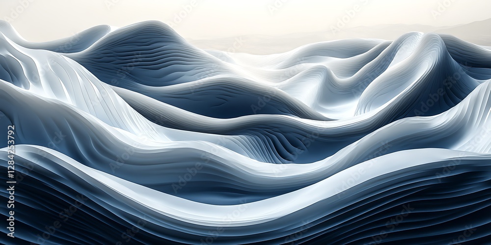 Obraz premium Abstract wavy landscape