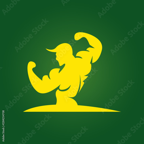 Hand muscle trendy artwork attractive abstract vector illustration colorful valuable design