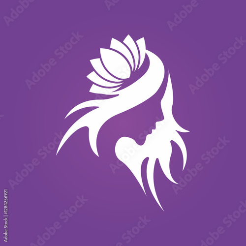 woman spa trendy artwork pretty abstract vector illustration colorful valuable design