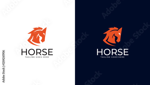 Head of Horse logo design. Horse racing company logo