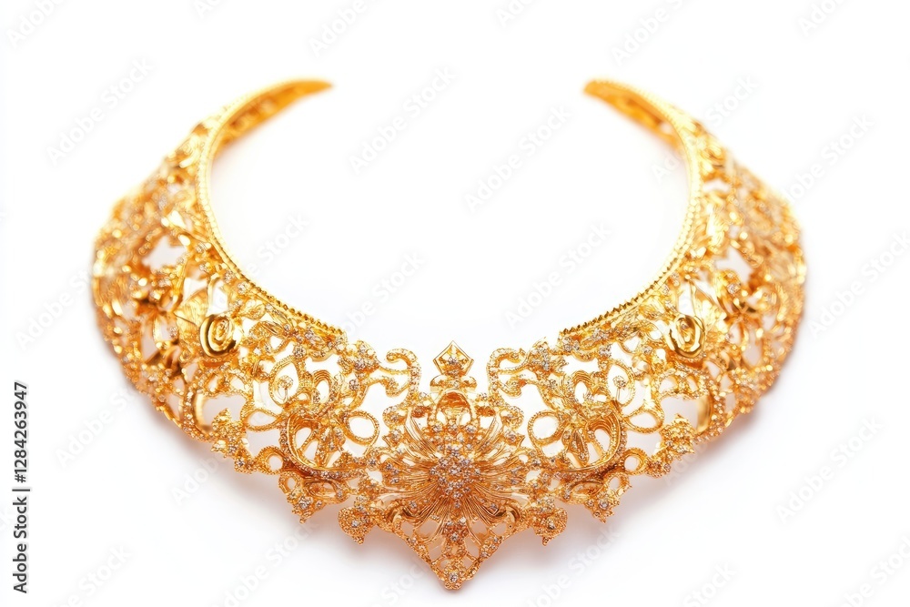 Obraz premium Ornate Gold Necklace with Intricate Detailing