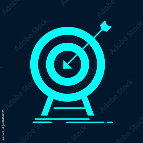 Success target trendy artwork glorious abstract vector illustration colorful valuable design