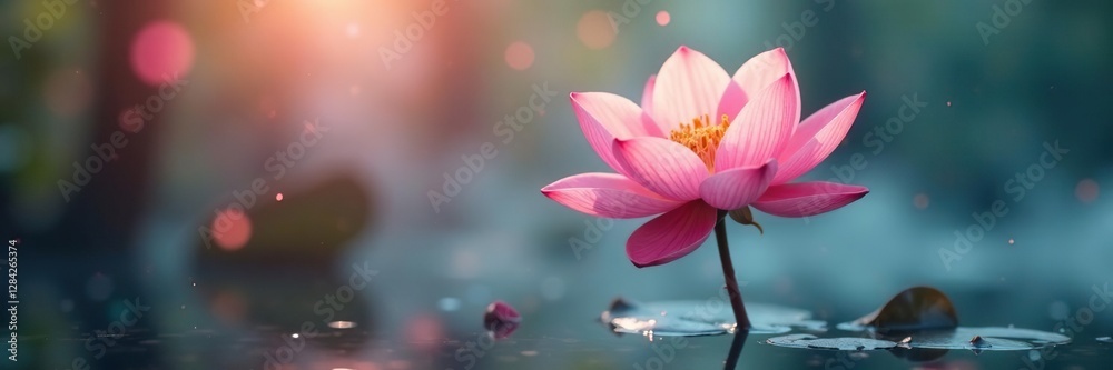 A delicate flower blooms within a misty, smoky aura, delicate, misty, water A delicate flower blooms within a misty, smoky aura, delicate, misty, water