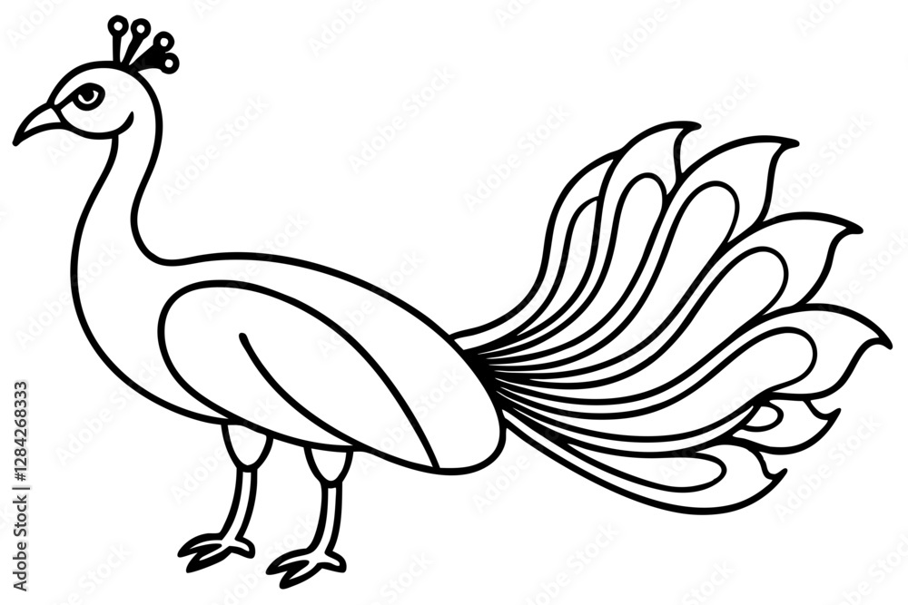 Peacock Silhouette Art Peacock Silhouette Art