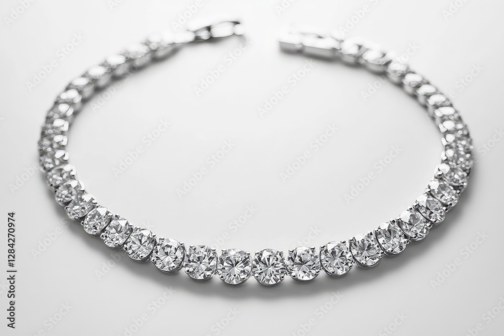 Elegant Diamond Bracelet With Oval Gems Elegant Diamond Bracelet With Oval Gems