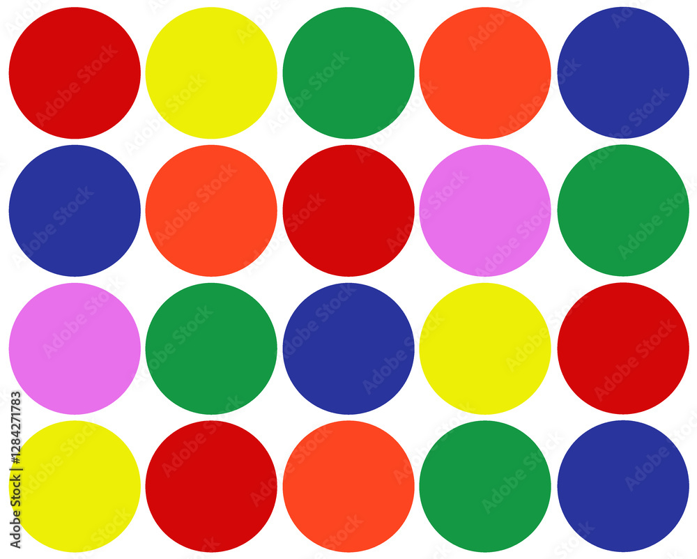 Seamless pattern with multicolored circles on a white background Seamless pattern with multicolored circles on a white background