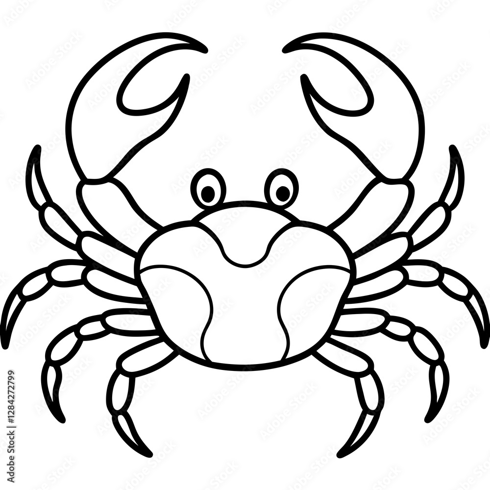 Minimalist Crab One-Line Vector Art Minimalist Crab One-Line Vector Art