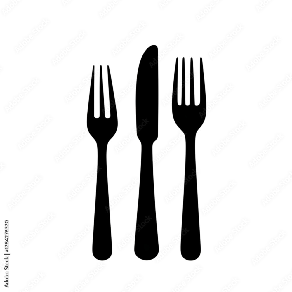 Simple Flatware Set Knife Fork Spoons Cutlery Dinnerware Restaurant Table Setting Simple Flatware Set Knife Fork Spoons Cutlery Dinnerware Restaurant Table Setting