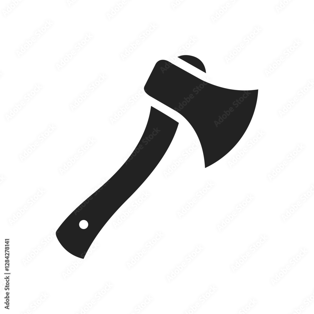 Simple Black Axe Silhouette and axe icon, axe, hatchet, ax, equipment, woodcutter Simple Black Axe Silhouette and axe icon, axe, hatchet, ax, equipment, woodcutter