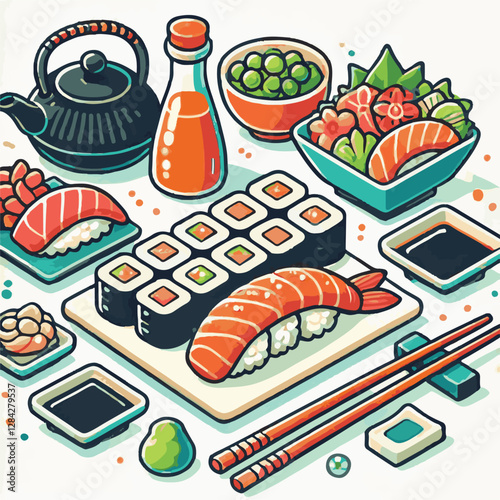 seafood, sushi, gourmet, fresh, delicious, rice, food, traditional, fish, japanese, cuisine, sashimi, maki, asian, tasty, culinary, healthy, salmon, roll, lunch, japan, seaweed, restaurant, dinner, as