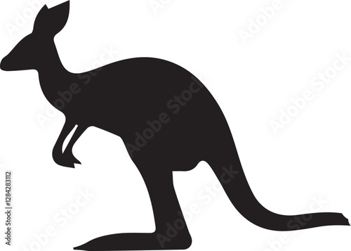 Kangaroo  silhouette vector EPS