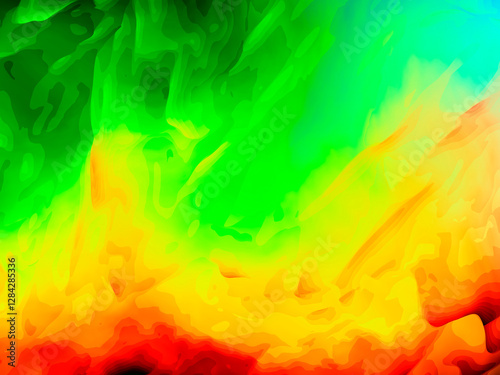 Colored smoke, abstract gradient background.