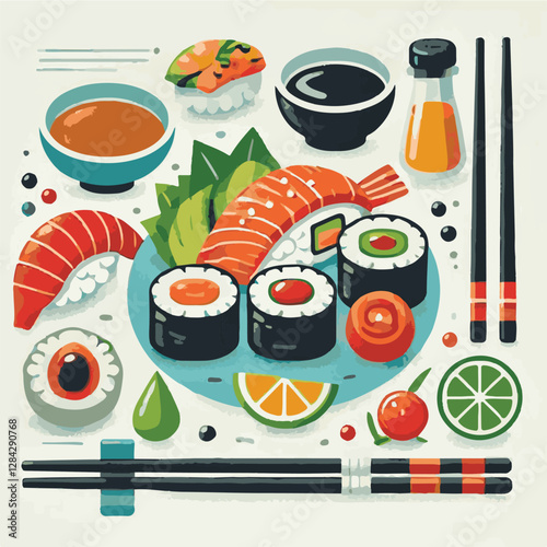 seafood, sushi, gourmet, fresh, delicious, rice, food, traditional, fish, japanese, cuisine, sashimi, maki, asian, tasty, culinary, healthy, salmon, roll, lunch, japan, seaweed, restaurant, dinner, as