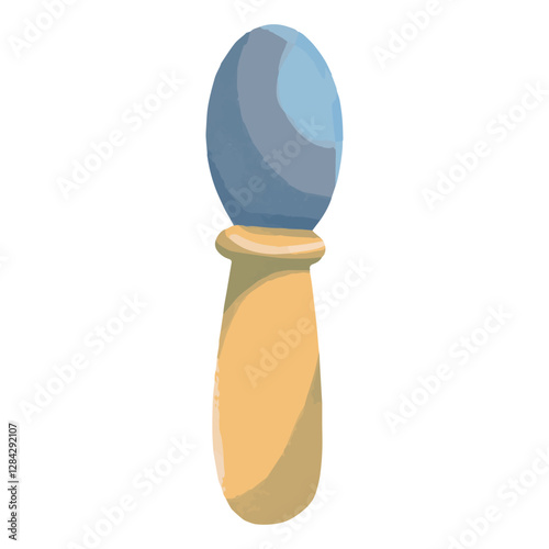 Baby Spoon in Cute and Soft Watercolor vector Illustration