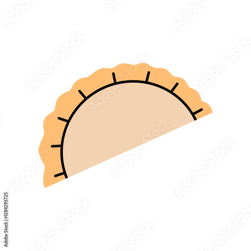 Puff pastry icon isolated on white background.