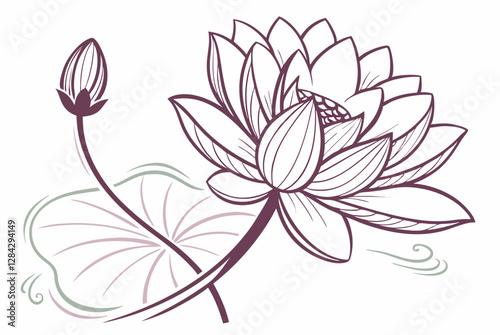 Vector illustration of a flower