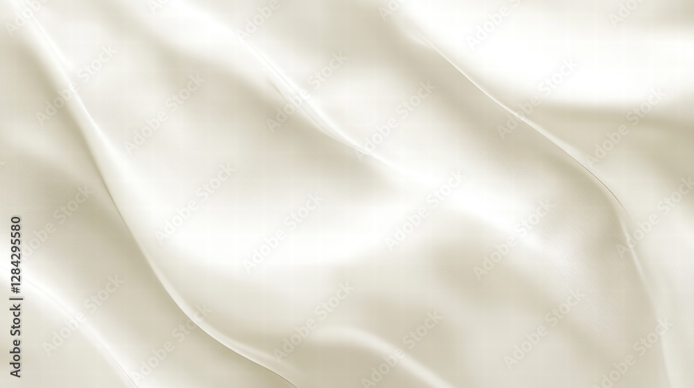 Obraz premium Soft ivory satin fabric with gentle waves