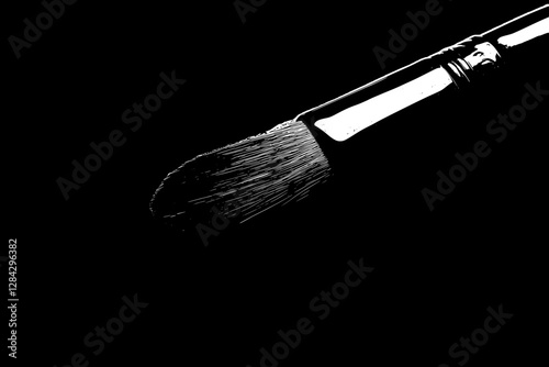 Elegant Black Makeup Brush Close-up