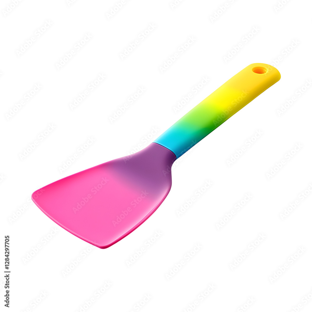 Vibrant Silicone Dough Scraper with Smooth Polish Isolated on Transparent Background Vibrant Silicone Dough Scraper with Smooth Polish Isolated on Transparent Background