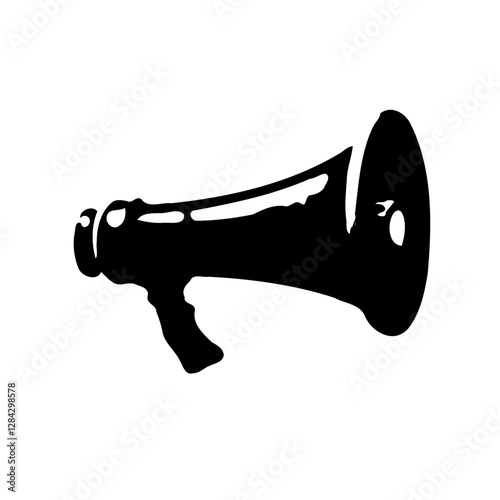 Monochrome Loudspeaker Announcement Illustration