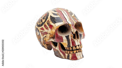 Colorful skull from heritage display