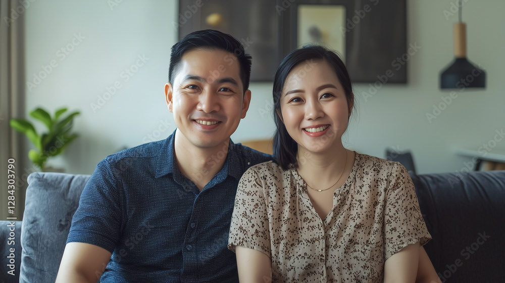A joyful portrait of a happy Hispanic couple with their daughter, smiling together as a family, expressing love, happiness, and togetherness A joyful portrait of a happy Hispanic couple with their daughter, smiling together as a family, expressing love, happiness, and togetherness