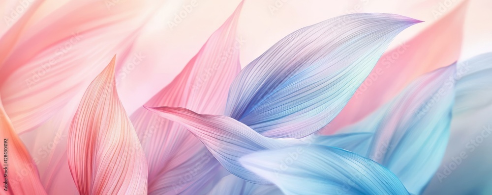 Colorful abstract background with soft pastel leaves in motion Colorful abstract background with soft pastel leaves in motion
