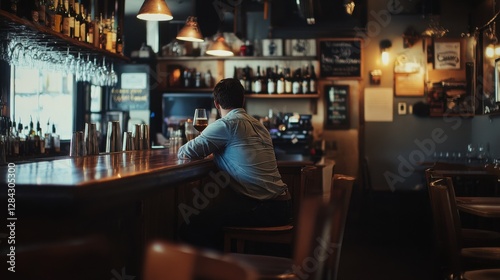 Moderate drinking at a vintage-inspired bar with wooden accents. Featuring nostalgia and charm