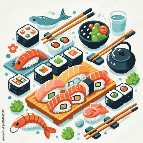 seafood, sushi, gourmet, fresh, delicious, rice, food, traditional, fish, japanese, cuisine, sashimi, maki, asian, tasty, culinary, healthy, salmon, roll, lunch, japan, seaweed, restaurant, dinner, as