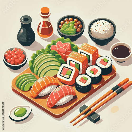 seafood, sushi, gourmet, fresh, delicious, rice, food, traditional, fish, japanese, cuisine, sashimi, maki, asian, tasty, culinary, healthy, salmon, roll, lunch, japan, seaweed, restaurant, dinner, as