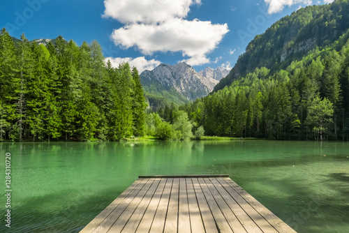 Plansarsko Jezero Lake in the Kamnik-Savinja Alps, Jezersko, Slovenia photo