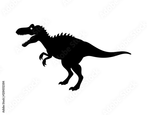 Dinosaur, dinosaur vector silhouette, dinosaur icon photo