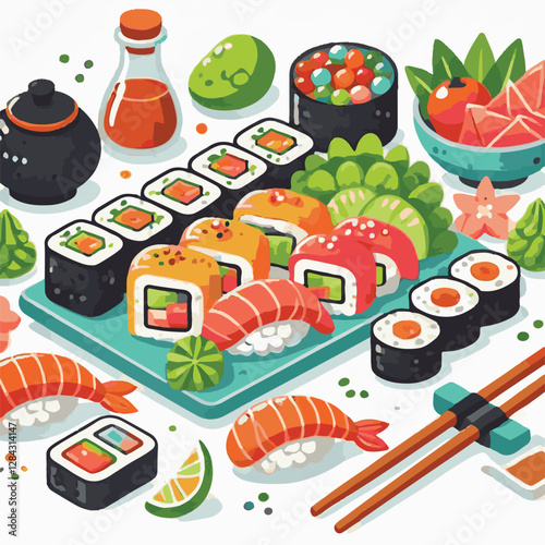 seafood, sushi, gourmet, fresh, delicious, rice, food, traditional, fish, japanese, cuisine, sashimi, maki, asian, tasty, culinary, healthy, salmon, roll, lunch, japan, seaweed, restaurant, dinner, as