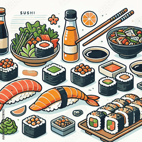 seafood, sushi, gourmet, fresh, delicious, rice, food, traditional, fish, japanese, cuisine, sashimi, maki, asian, tasty, culinary, healthy, salmon, roll, lunch, japan, seaweed, restaurant, dinner, as