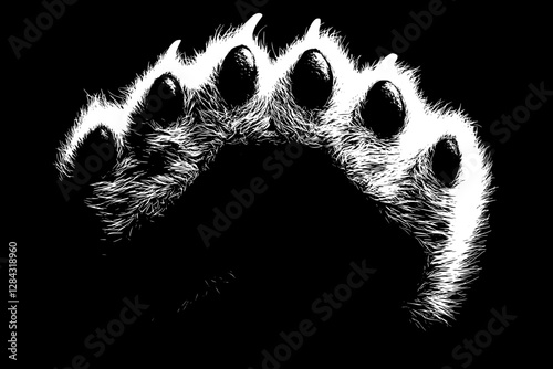 Intricate Paw Print Detail