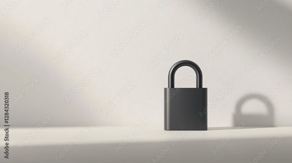 Naklejka premium Secure Your Belongings A Minimalist TSA Lock on a Shelf in a Modern Environment