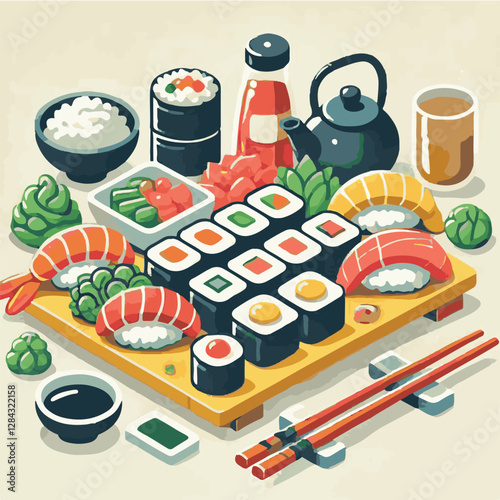 seafood, sushi, gourmet, fresh, delicious, rice, food, traditional, fish, japanese, cuisine, sashimi, maki, asian, tasty, culinary, healthy, salmon, roll, lunch, japan, seaweed, restaurant, dinner, as
