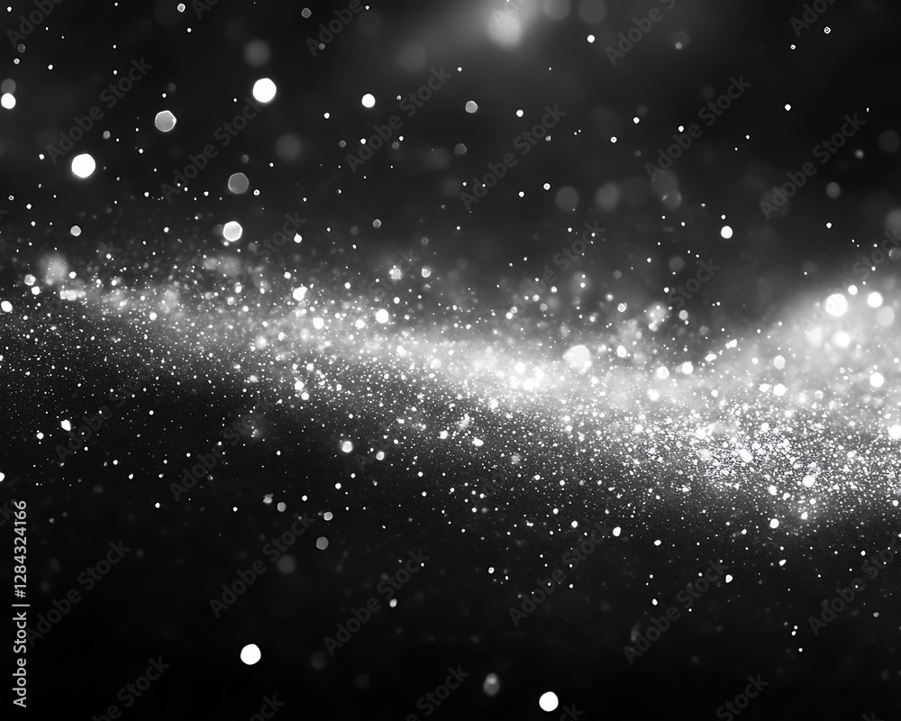 Obraz premium Galactic dust and stellar sparkles with lights in dark space