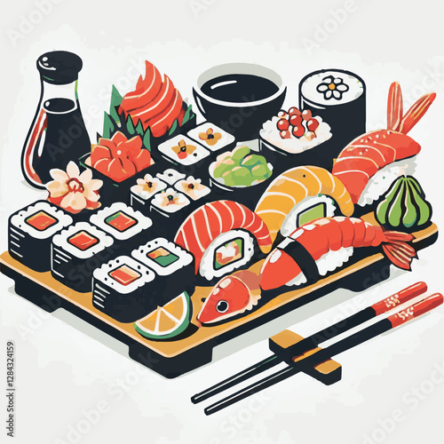 seafood, sushi, gourmet, fresh, delicious, rice, food, traditional, fish, japanese, cuisine, sashimi, maki, asian, tasty, culinary, healthy, salmon, roll, lunch, japan, seaweed, restaurant, dinner, as