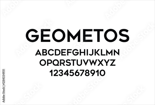 Gotham font for logo and headline. Isolated vector typeset